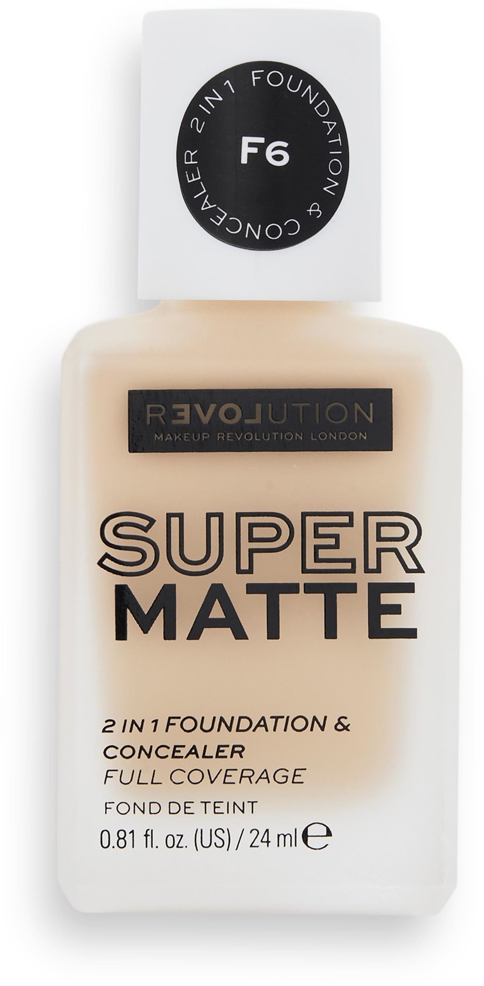 Alapozó REVOLUTION RELOVE Supermatte Foundation F6 24 ml