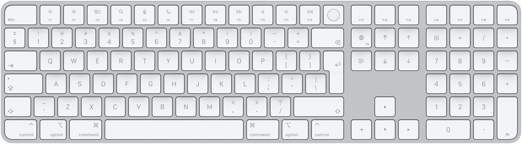 Billentyűzet Apple Magic Keyboard Touch ID-val és numerikus billentyűzettel - HU