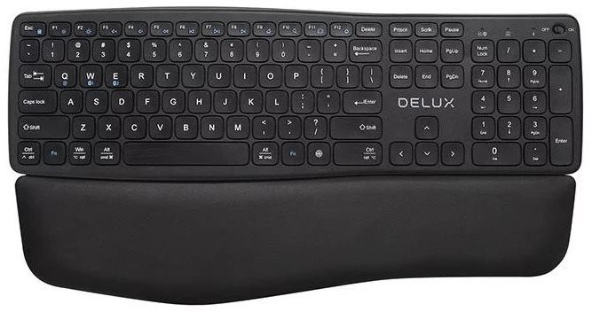 Billentyűzet DELUX GM908CV Wireless Ergonomic