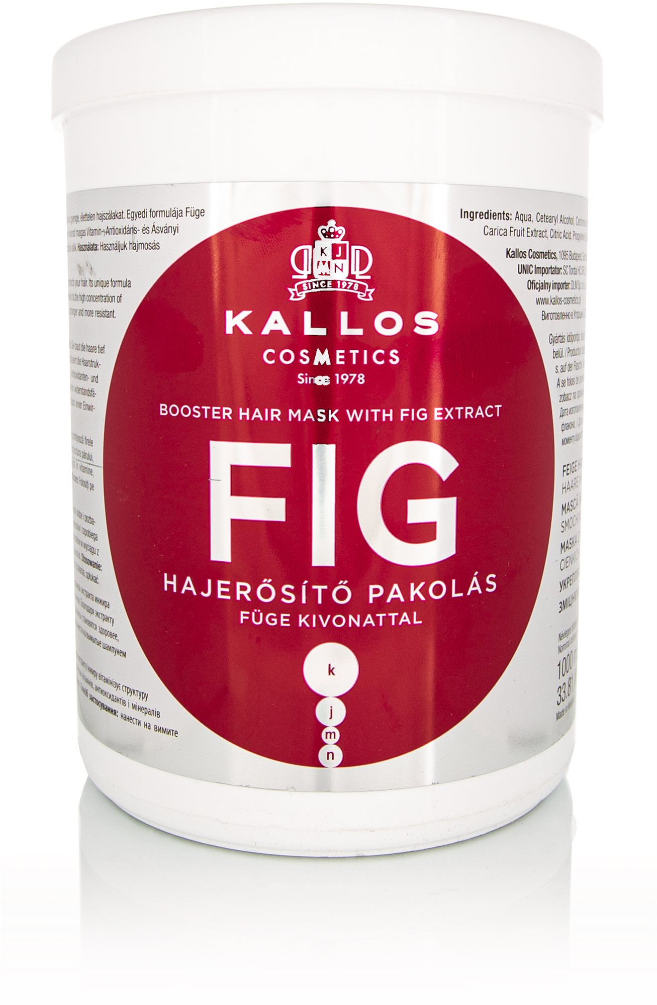 Hajpakolás KALLOS KJMN Fig Booster Mask 1000 ml