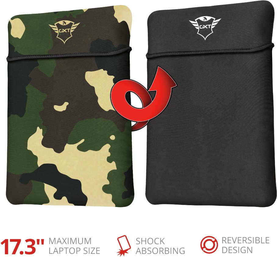 Laptop tok TRUST GXT1244C LIDO SLEEVE 17.3 CAMO