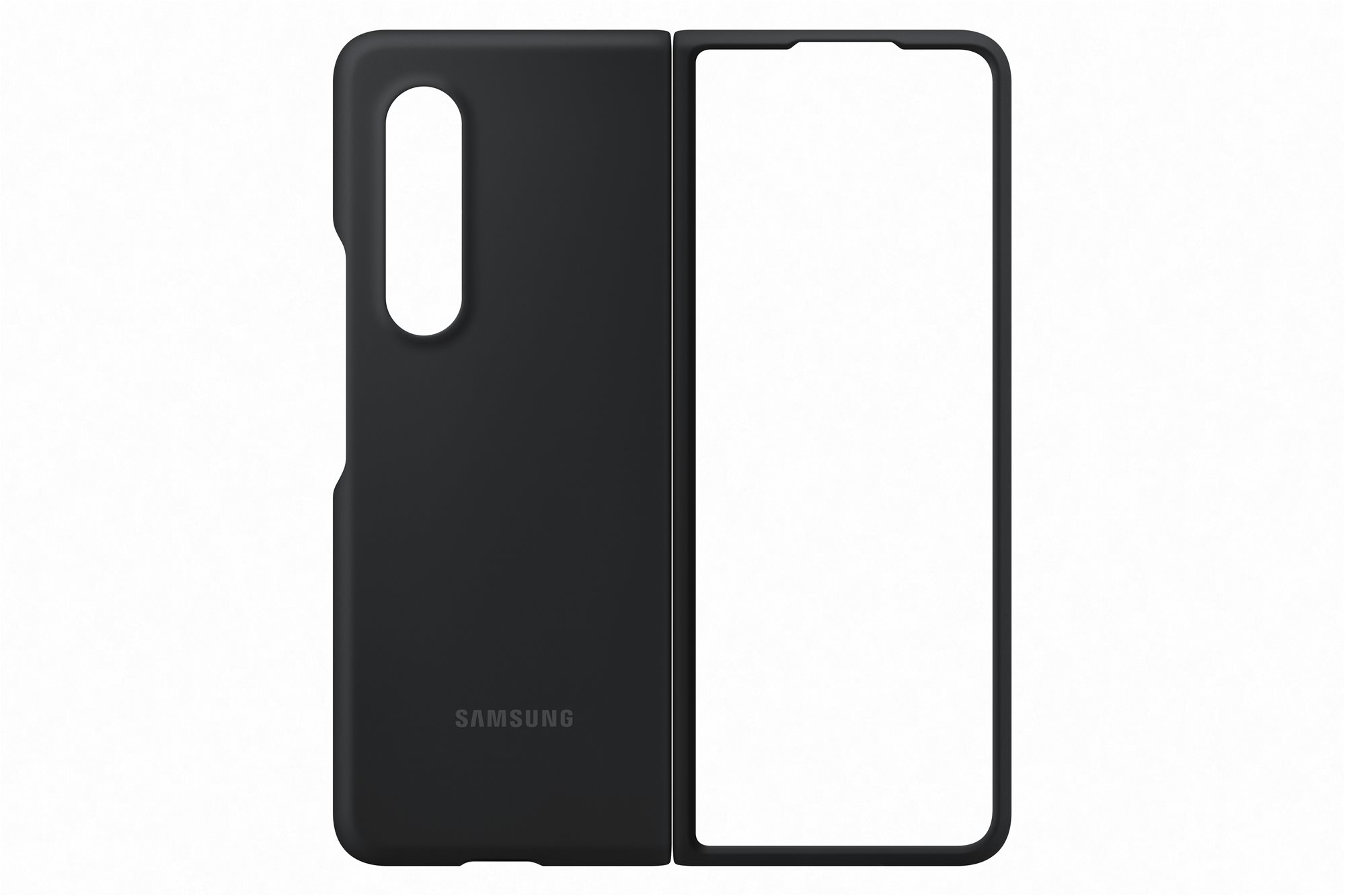 Telefon tok Samsung Galaxy Z Fold3 fekete szilikon tok