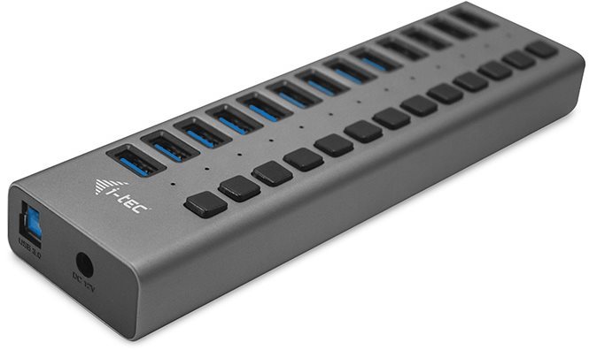 USB Hub I-TEC USB 3.0 töltő HUB 13port + tápegység 60 W