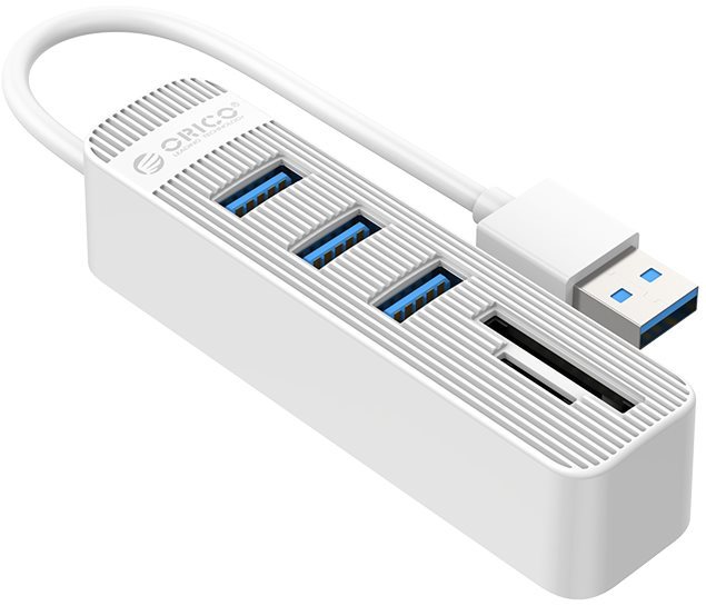 USB Hub ORICO TWU3 + SD 15cm fehér