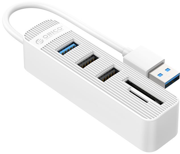 USB Hub ORICO TWU32-3AST + SD 15cm fehér