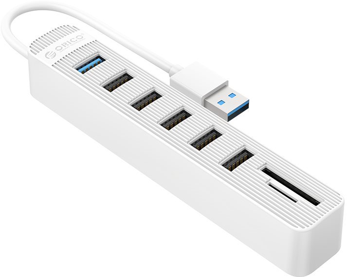 USB Hub ORICO TWU32-6AST + SD 15cm fehér