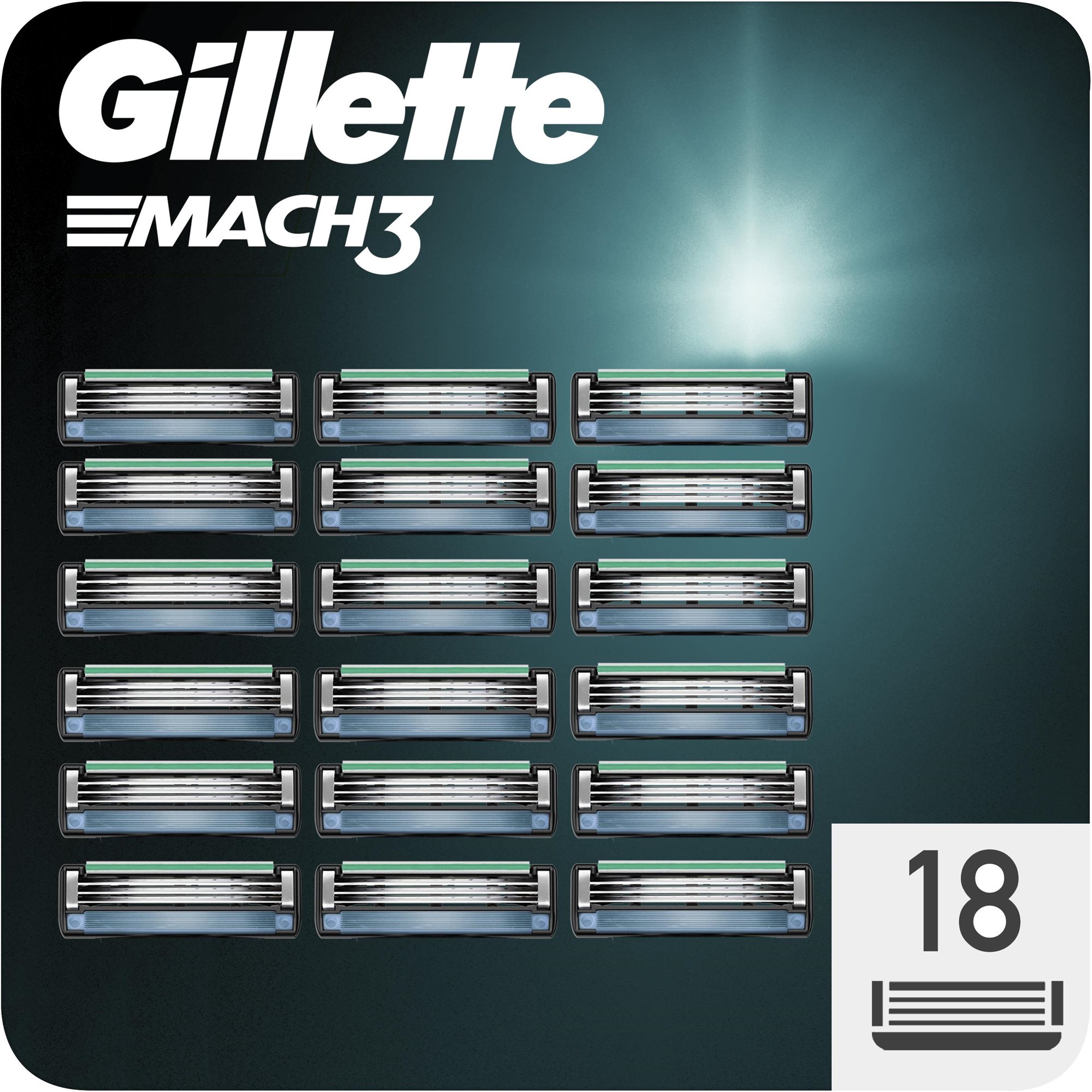 Férfi borotvabetét GILLETTE Mach3 18 db