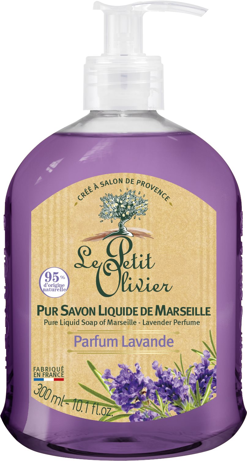 Folyékony szappan LE PETIT OLIVIER Pure Liquid Soap of Marseille - Lavender Perfume 300 ml