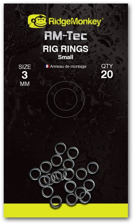 Gyűrű RidgeMonkey RM-Tec Rig Rings Small 3mm 20db