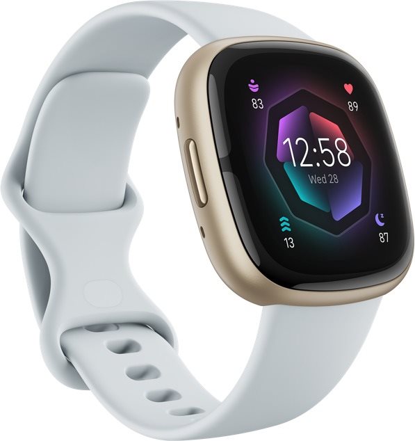 Okosóra Fitbit Sense 2 Blue Mist / Soft Gold