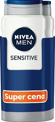 Tusfürdő NIVEA MEN Sensitive Shower Gel 2 × 500 ml