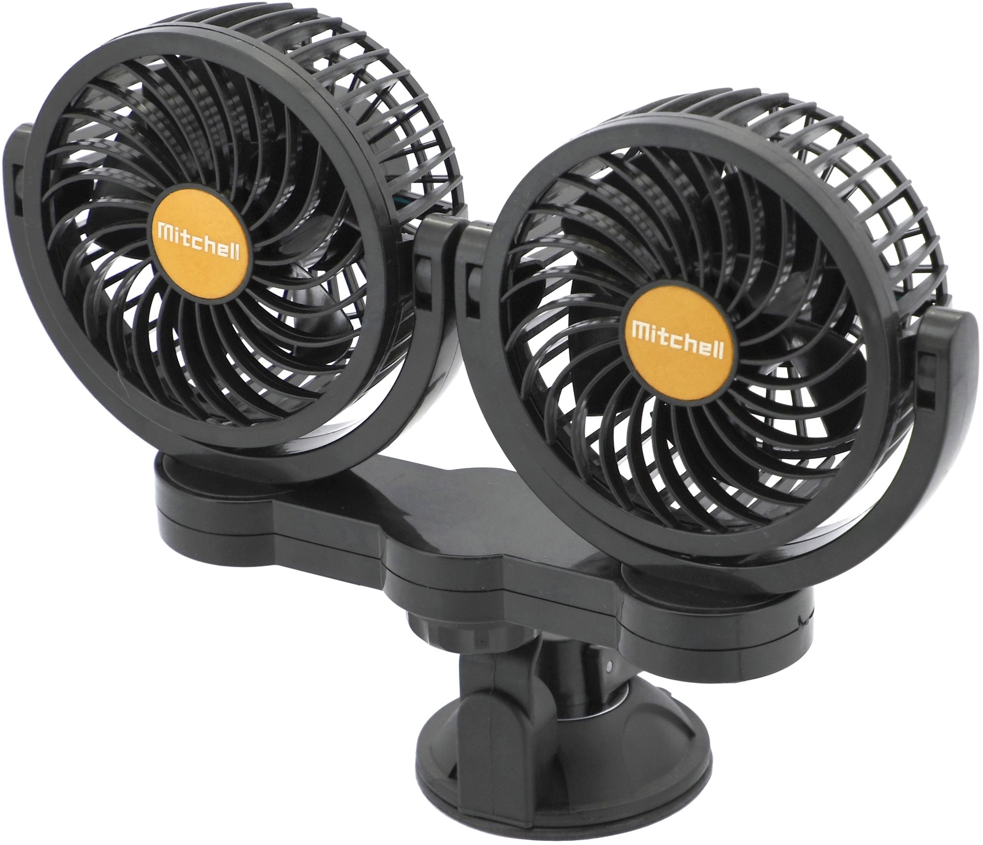 Autós ventilátor MITCHELL DUO 2x108mm 24V tapadókorongos