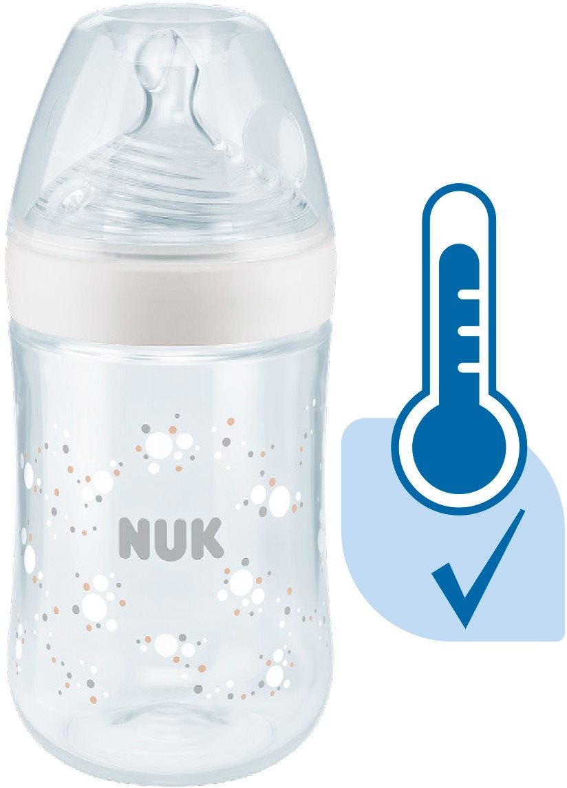 Cumisüveg NUK Nature Sense Cumisüveg hőmérsékletjelzővel 260 ml fehér