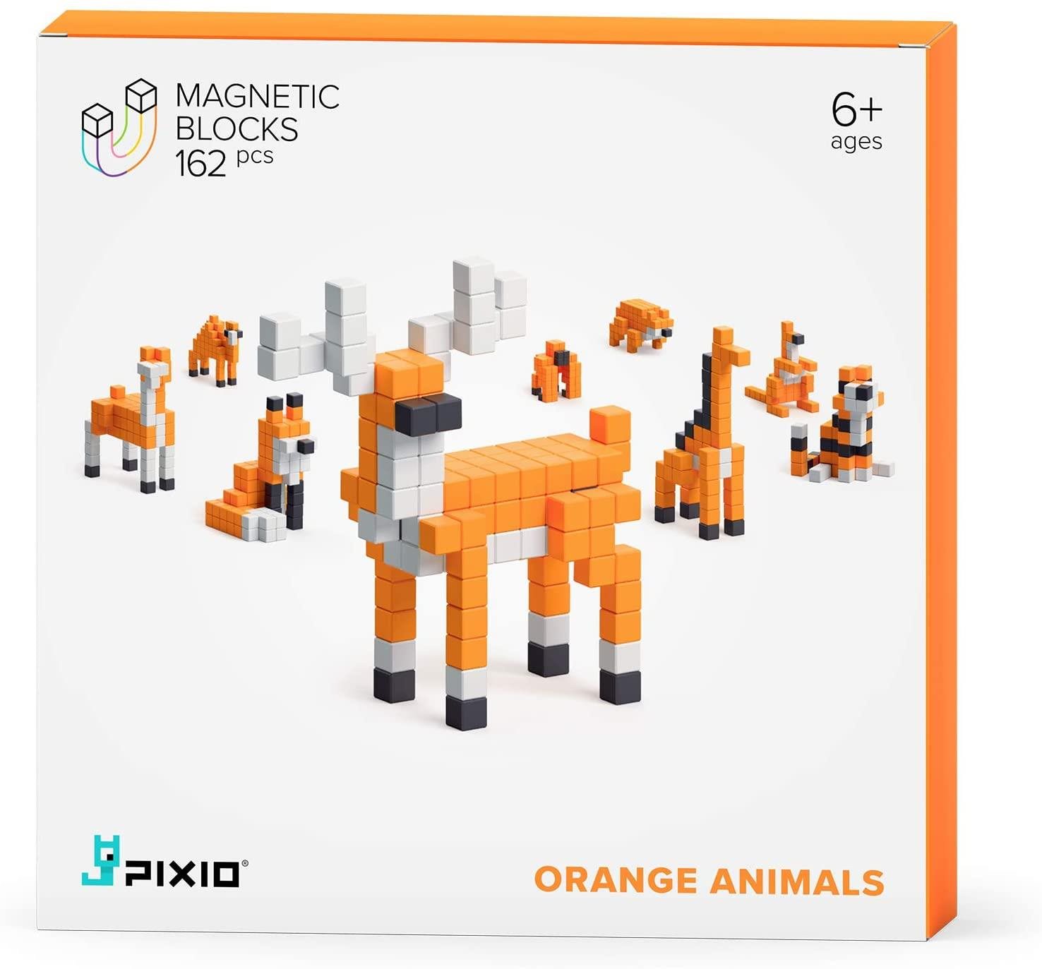 Építőjáték Pixio Orange Animals Smart mágneses