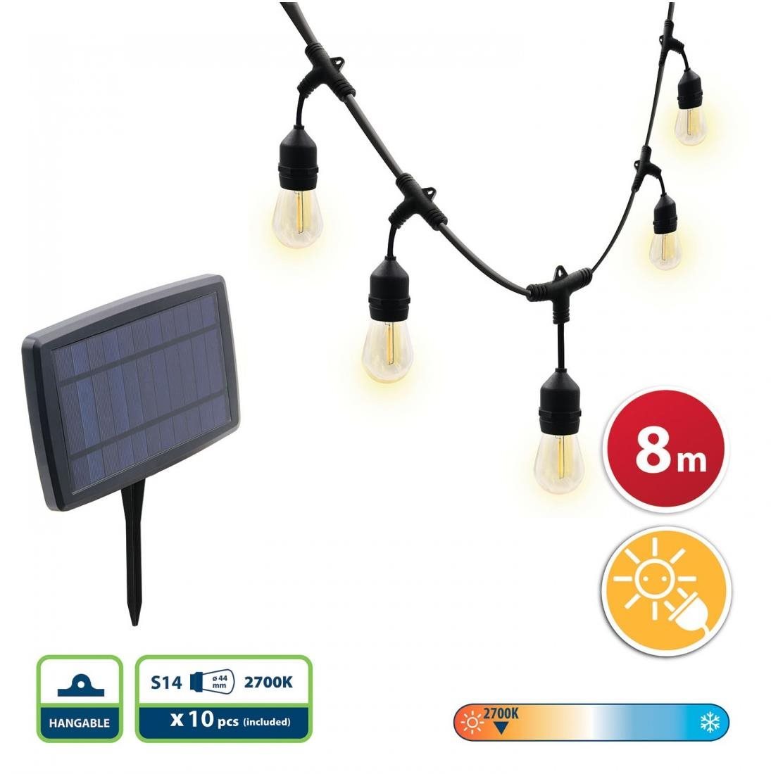 Fényfüzér VELAMP LED napelemes fényfüzér PS070S