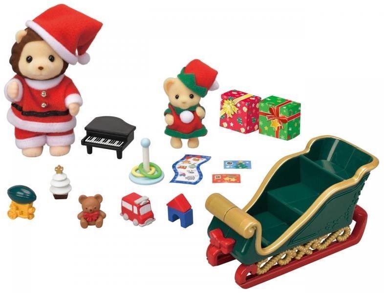 Figurák Sylvanian families Oroszlán úr és a karácsonyi szán