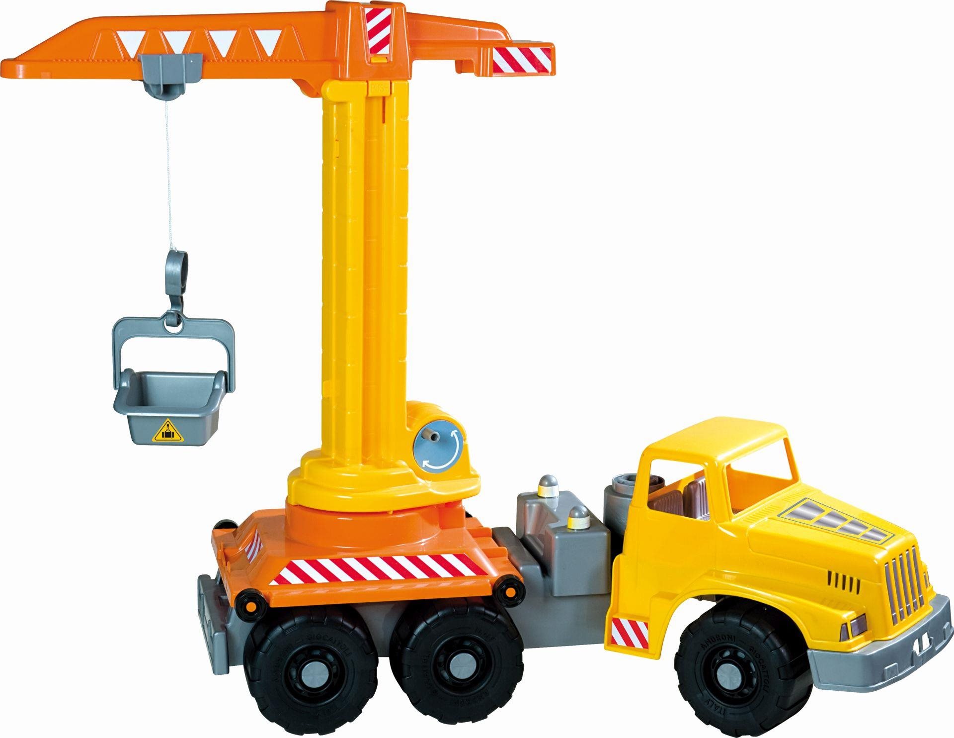 Játék autó Androni Giant Trucks teherautó daruval - hossza 71 cm