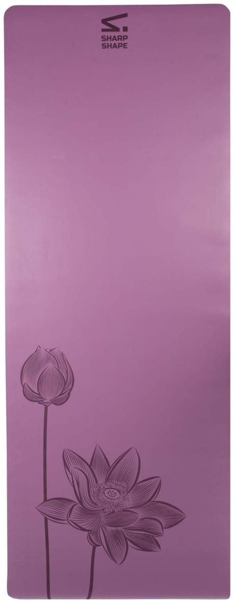 Jógaszőnyeg Sharp Shape PU Yoga Mat Flower Dark Purple