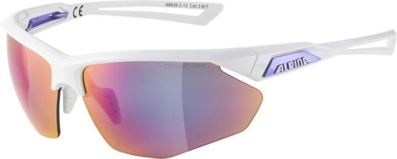 Kerékpáros szemüveg Alpina NYLOS HR white-purple