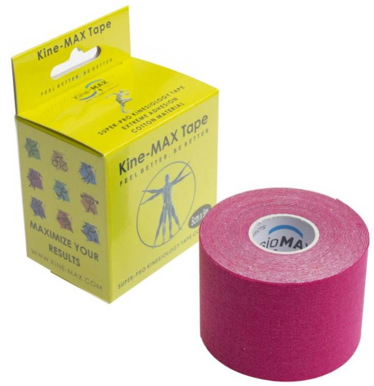 Kineziológiai tapasz Kine-MAX SuperPro Cotton Kinesiology Tape rózsaszín