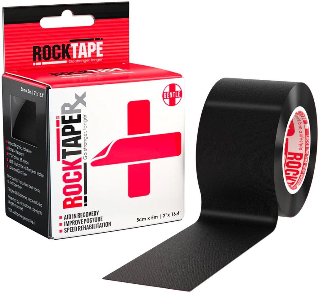 Kineziológiai tapasz RockTape Kineziológiai szalag érzékeny bőrre fekete