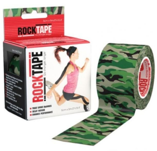 Kineziológiai tapasz RockTape design kineziológiai szalag maszkolt zöld színű