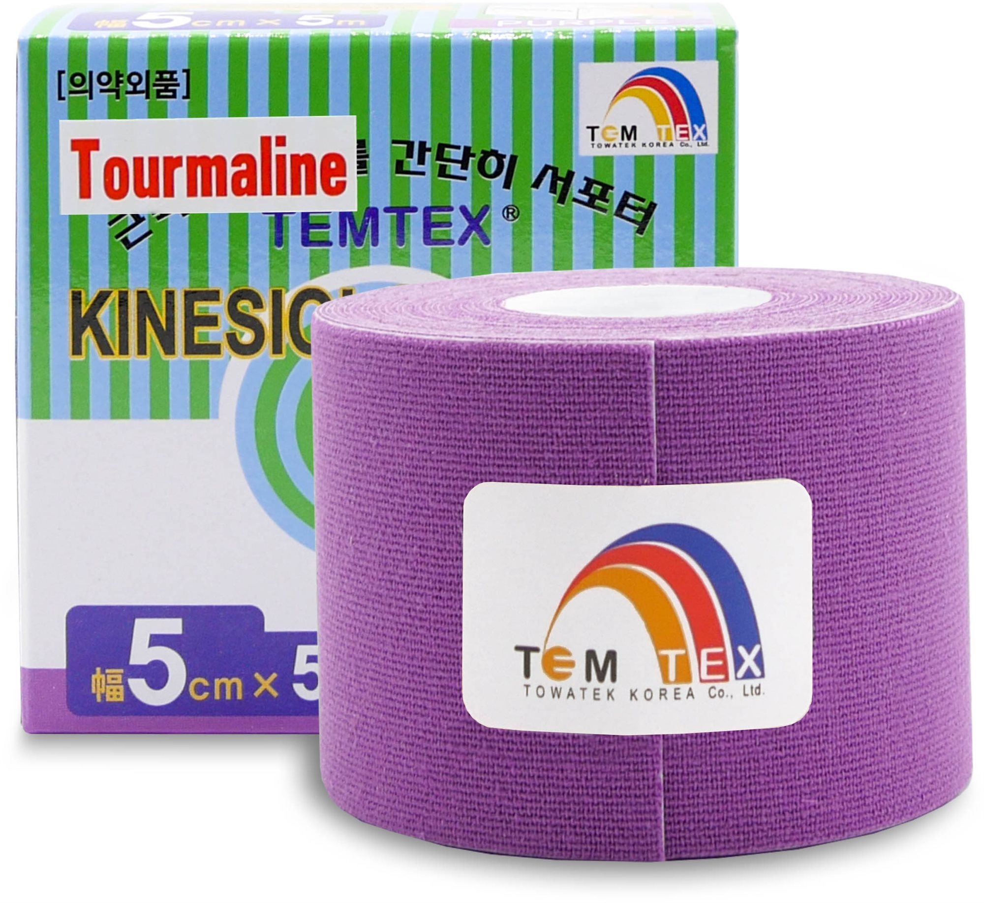 Kineziológiai tapasz Temtex Tourmaline ibolya 5 cm-es kineziológiai szalag