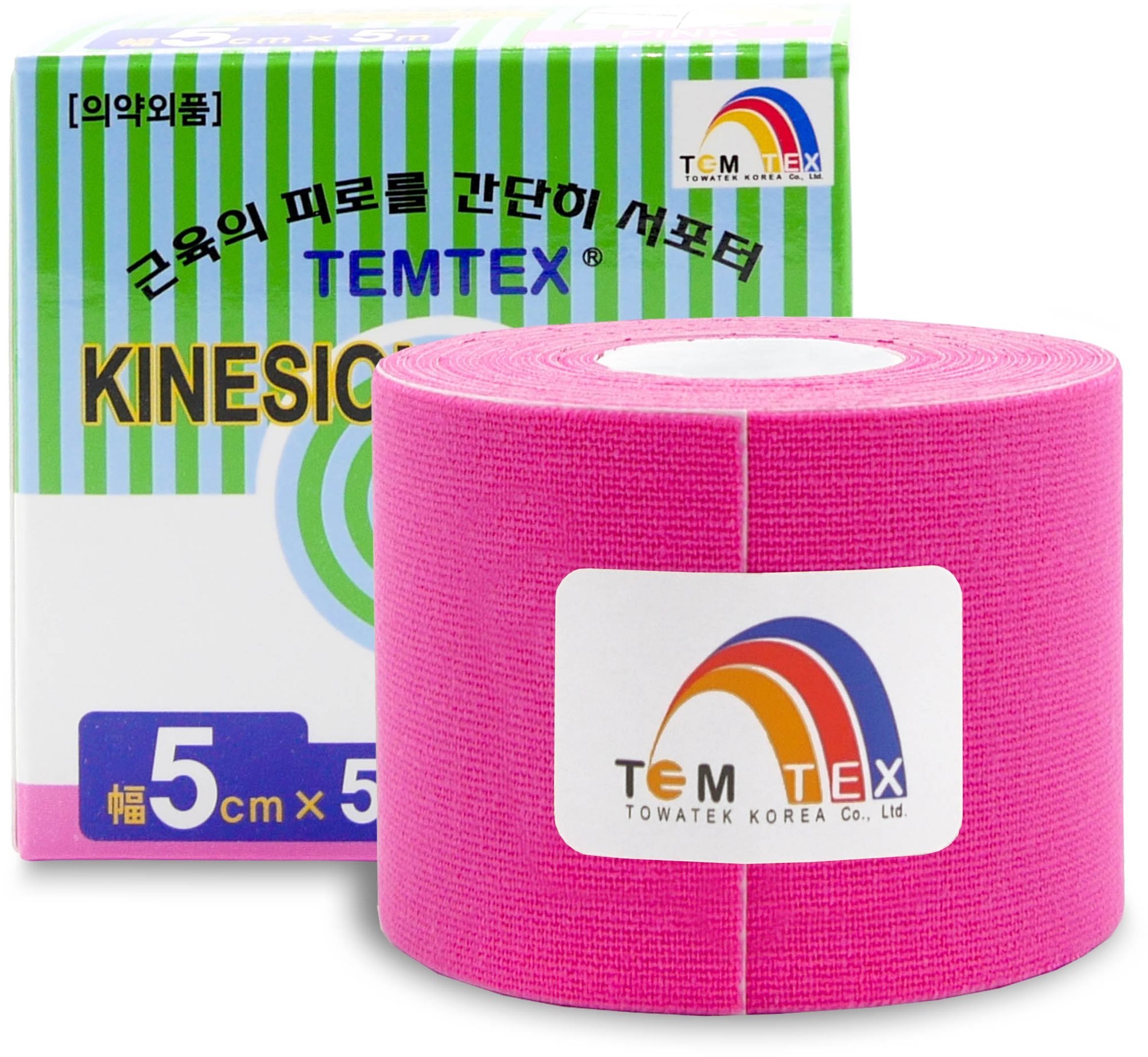 Kineziológiai tapasz Temtex tape Classic rózsaszín 5 cm