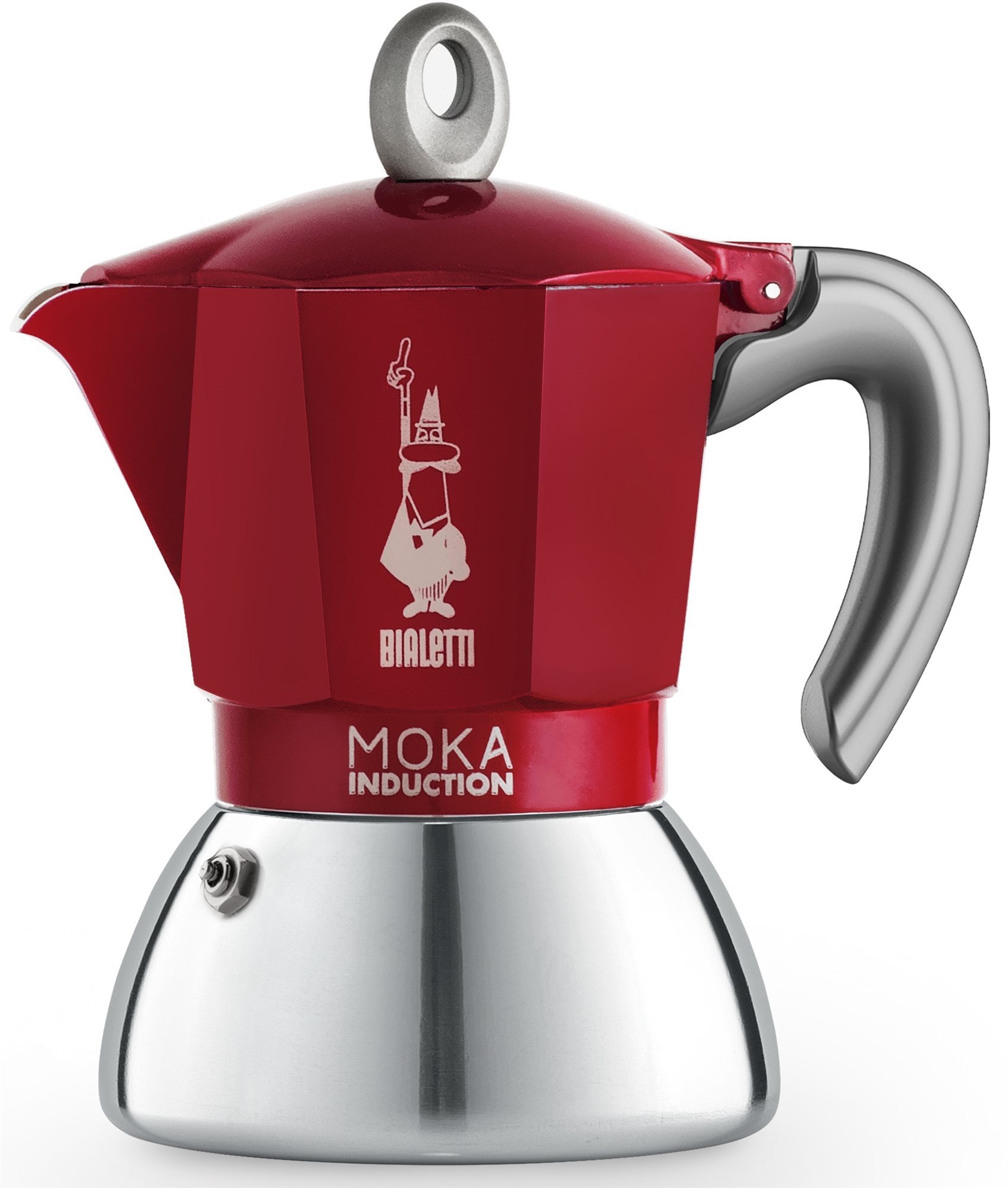 Kotyogós kávéfőző Bialetti New Moka Induction 4 adag piros