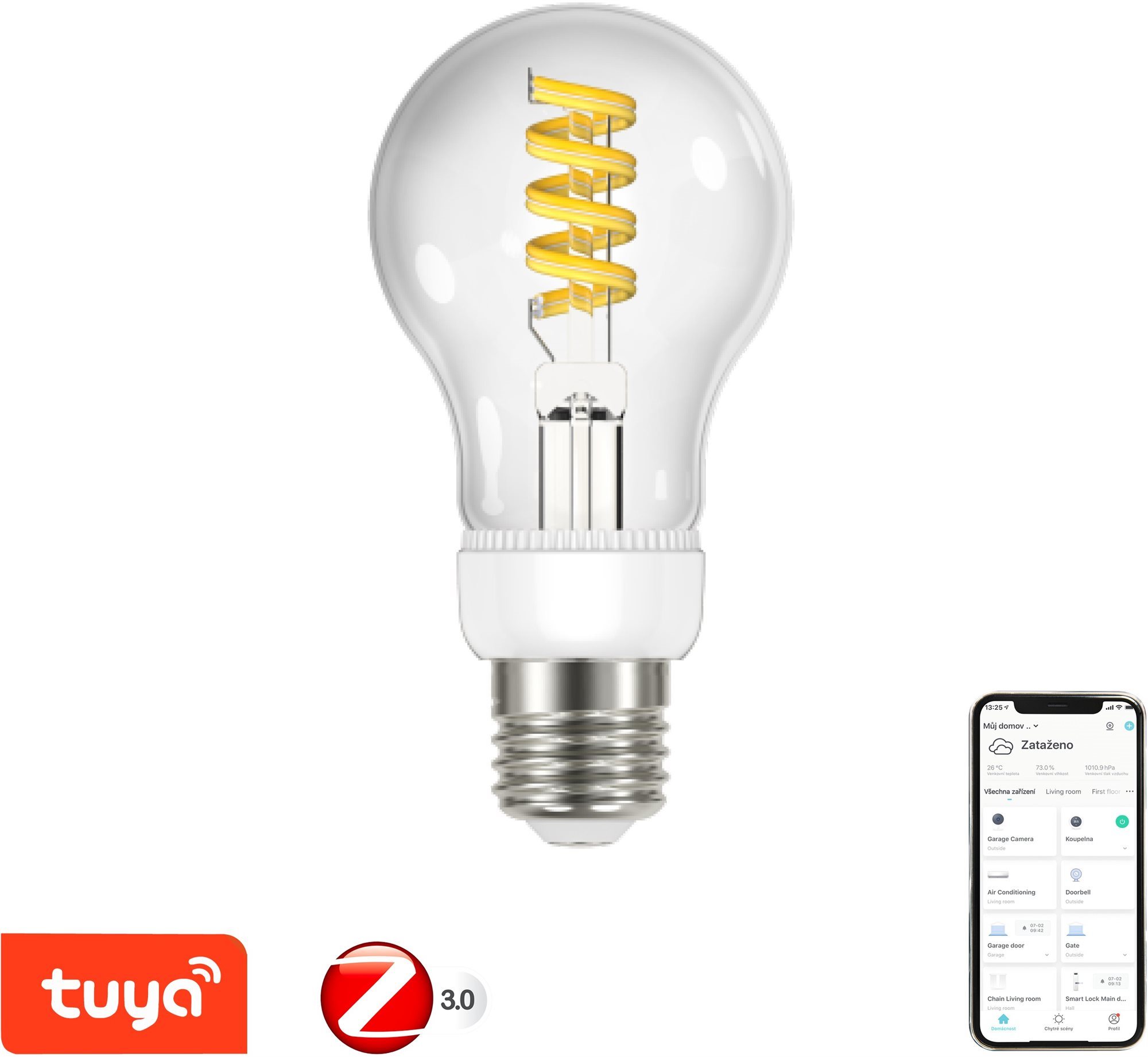 LED izzó Immax Neo SMART LED filament E27 5W