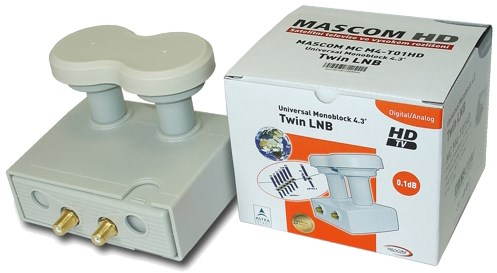 Műholdvevő fej LNB Mascom Monoblock Twin MCM4T01HD Gold 4