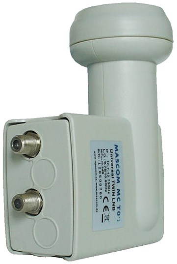 Műholdvevő fej Mascom MCT02HD Twin LNB 0.2dB