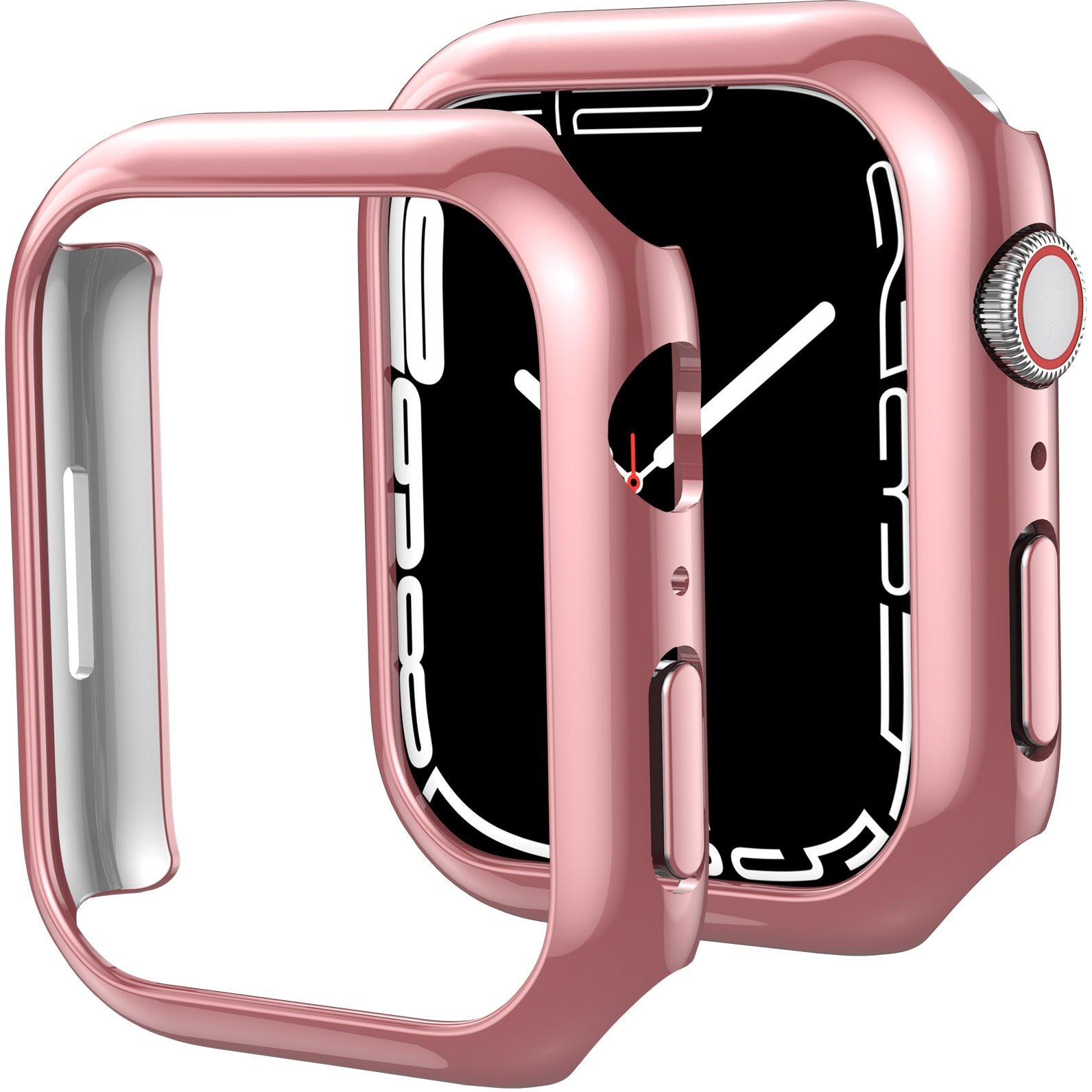 Okosóra tok Ahastyle premium PC Matte electroplated az Apple Watch7 41MM számára rose gold 2 db