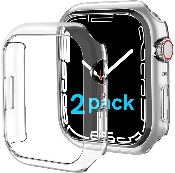 Okosóra tok Ahastyle premium PC Matte pro Apple Watch7 transparent 45MM 2db