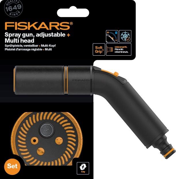 Öntöző készlet FISKARS Comfort szett - állítható öntözőpisztoly + öntözőpisztoly fej multi