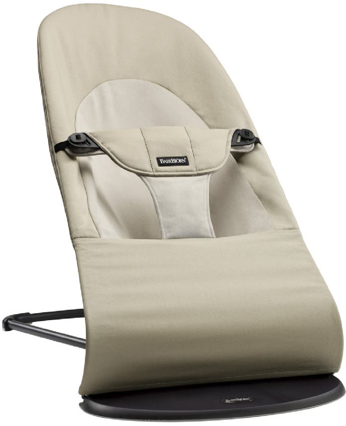 Pihenőszék BabyBjorn Balance Bouncer Soft Cotton - khaki/bézs