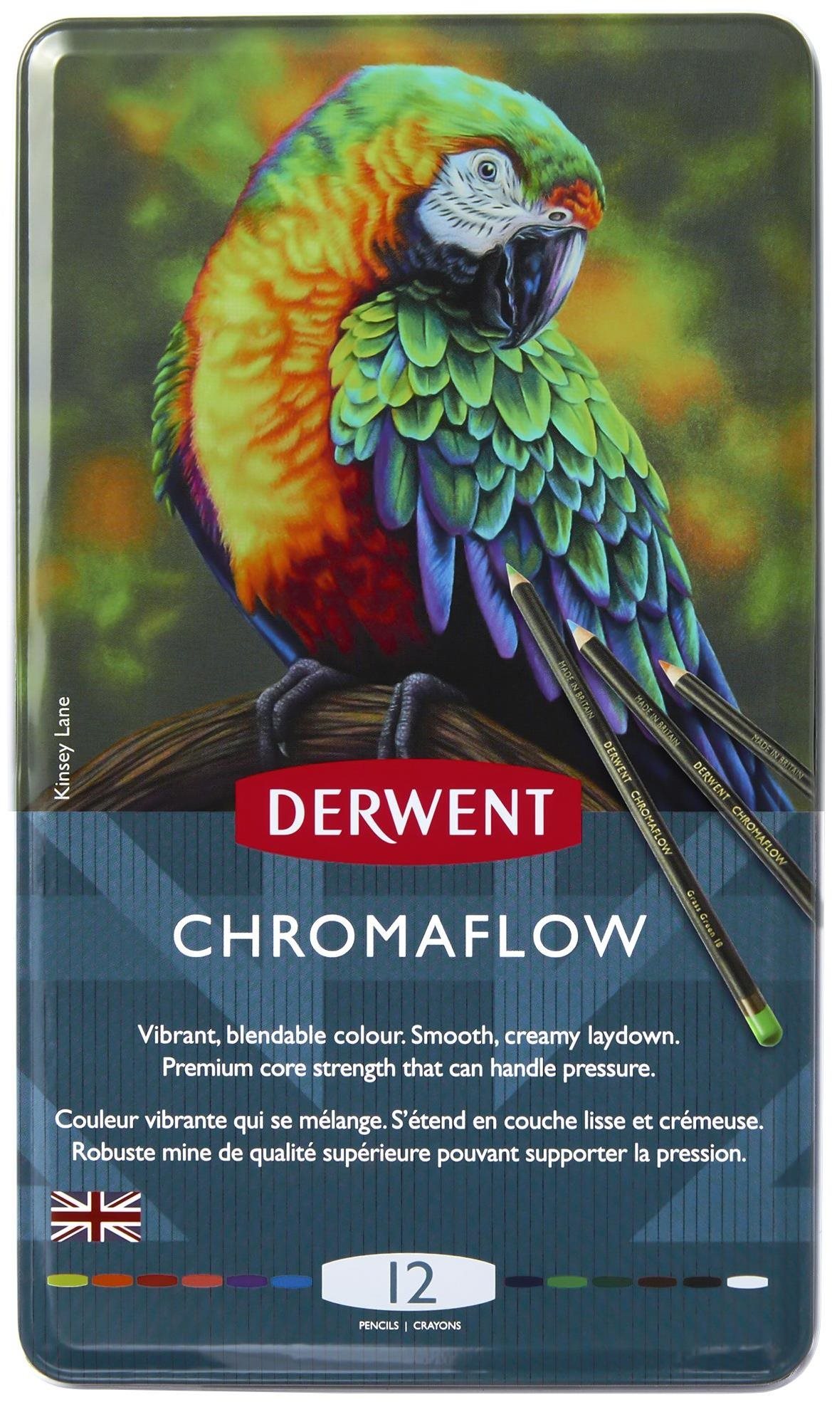 Színes ceruza DERWENT Proffesional Chromaflow óndobozban