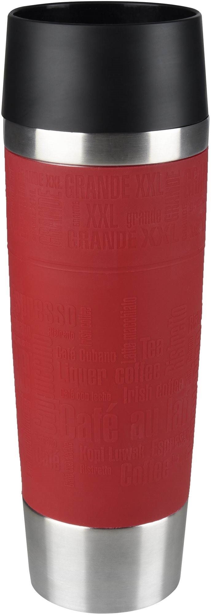 Thermo bögre Tefal utazó bögre 0.5l TRAVEL MUG GRANDE sötét piros/rozsdamentes acél