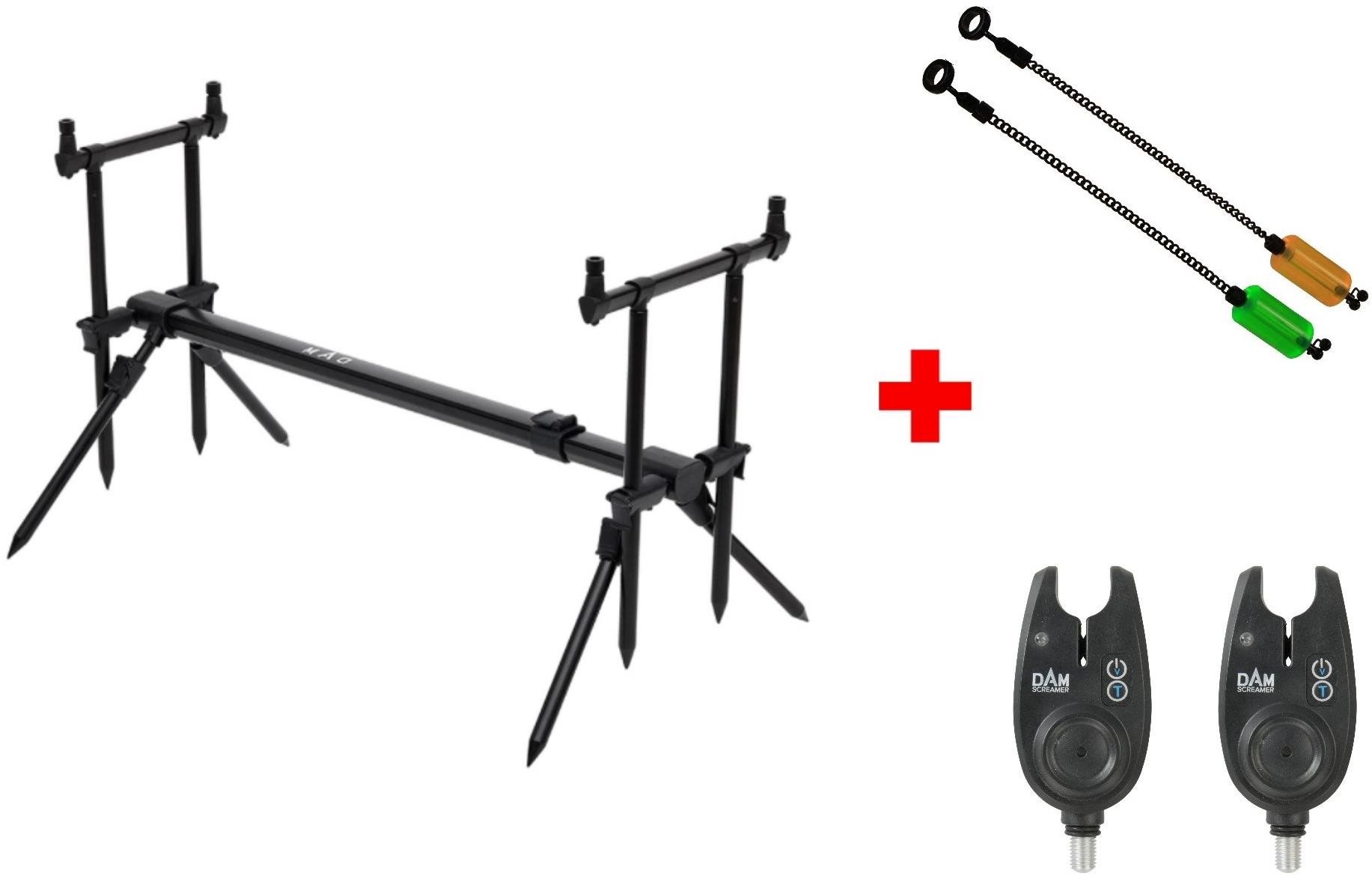 Állvány DAM Convertible Rod Pod 2 rúd + 2x kapásjelző + 2x kapásjelző