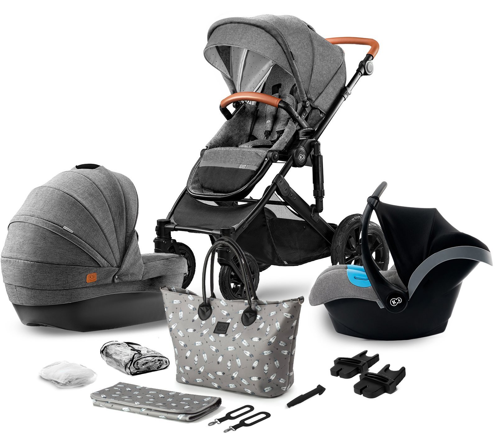 Babakocsi Kinderkraft Prime 3 az 1-ben 2020 grey