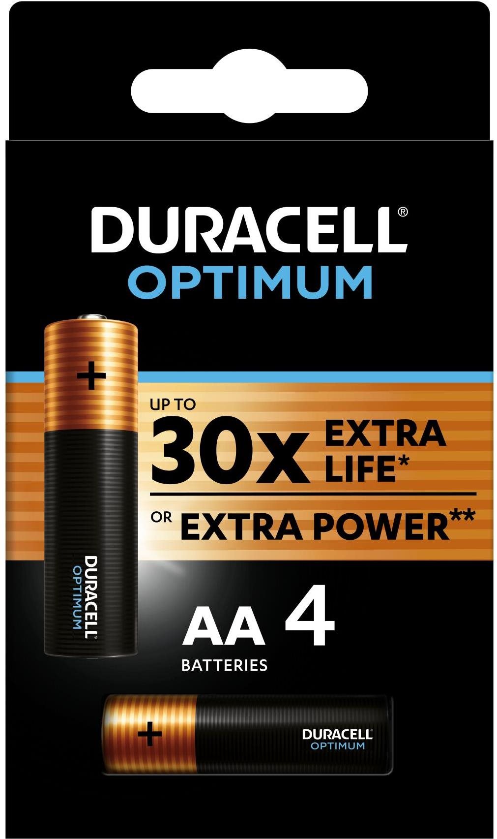 Eldobható elem DURACELL Optimum alkáli elem