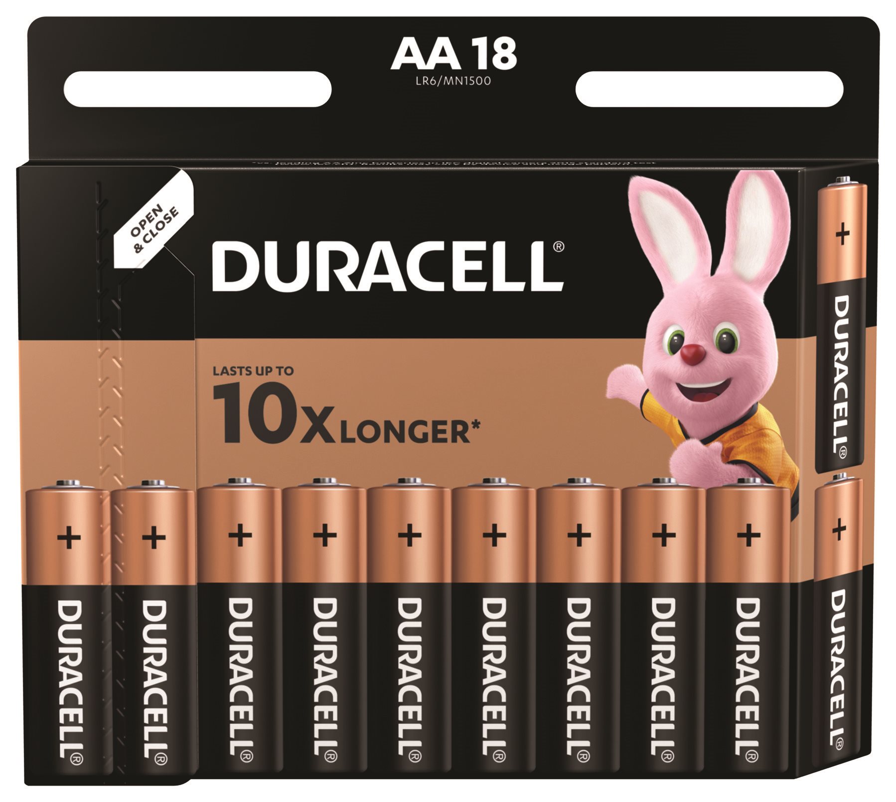 Eldobható elem Duracell Basic alkáli elem 18 db (AA)