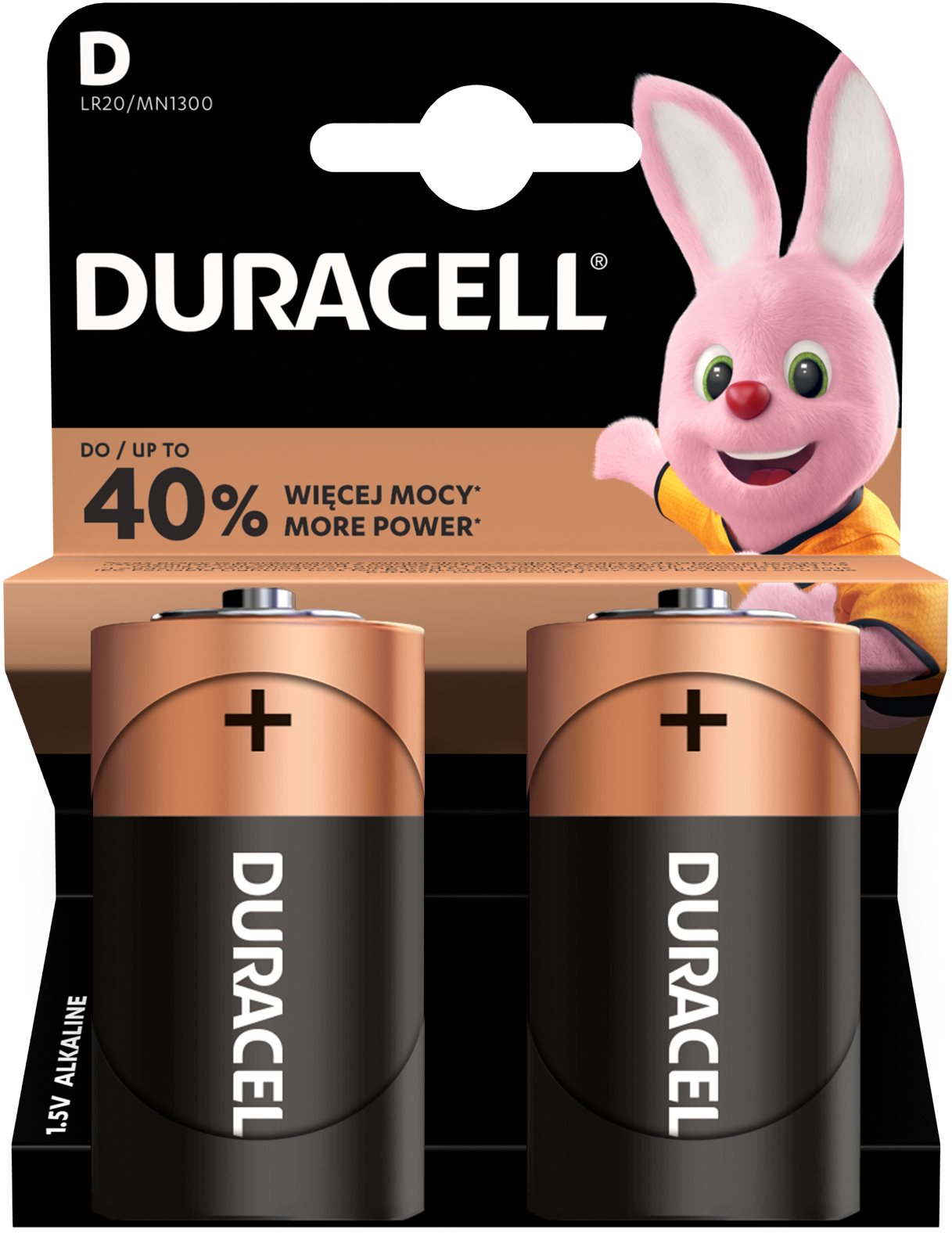 Eldobható elem Duracell Basic alkáli elem 2 db (D)