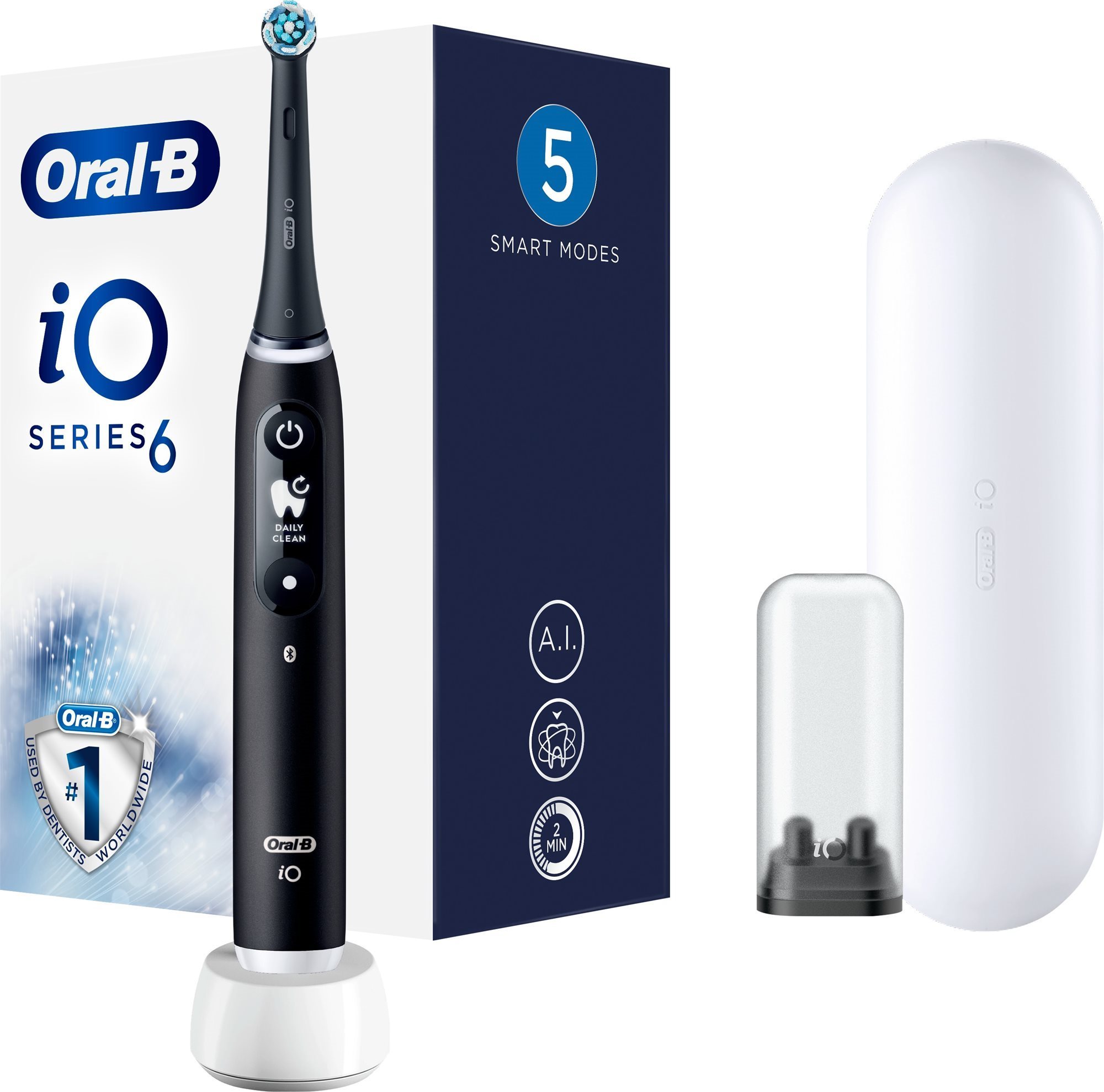 Elektromos fogkefe Oral-B iO Series 6 Black Mágneses fogkefe