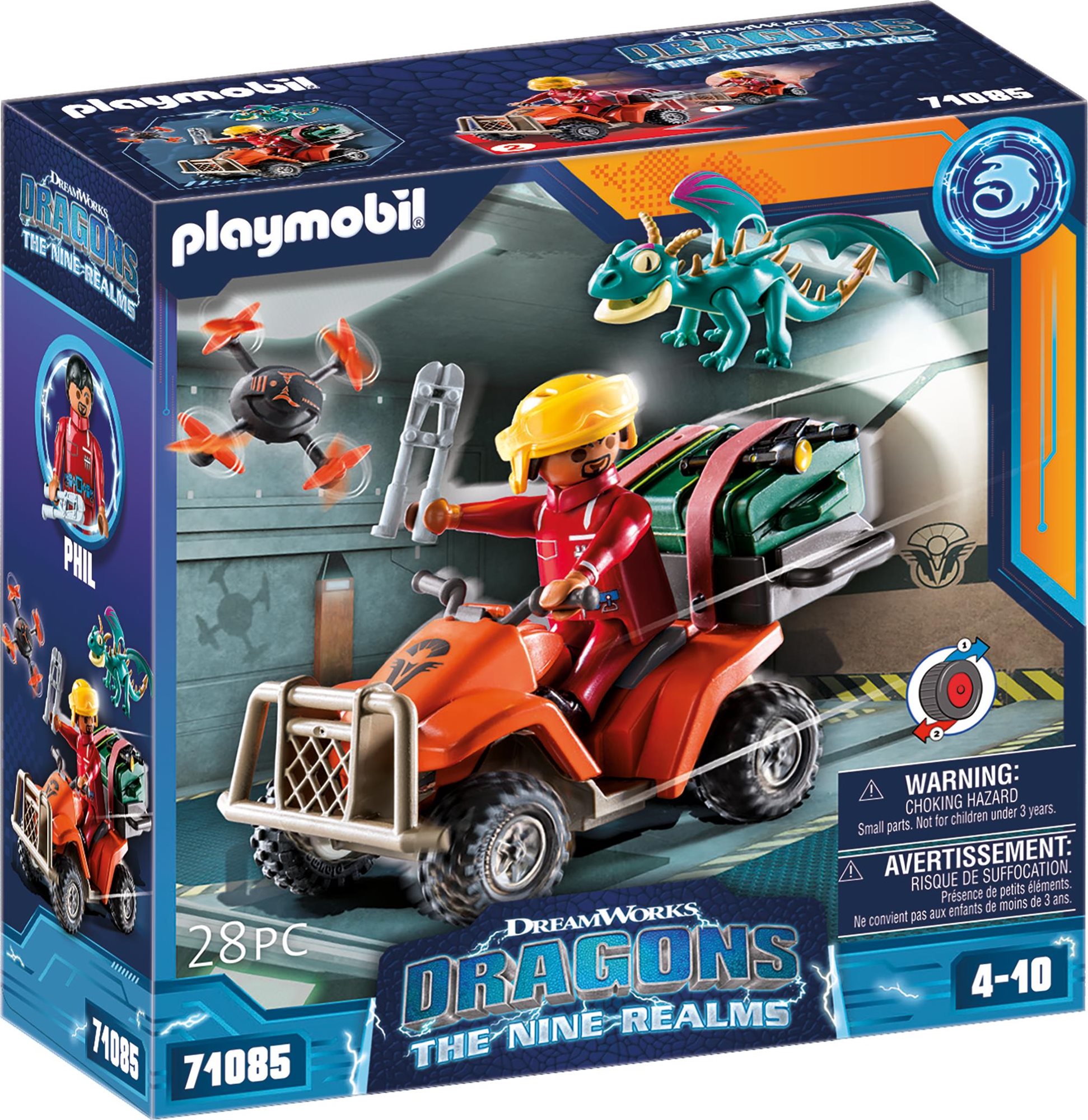 Építőjáték Playmobil Dragons: The Nine Realms - Icaris Quad & Phil