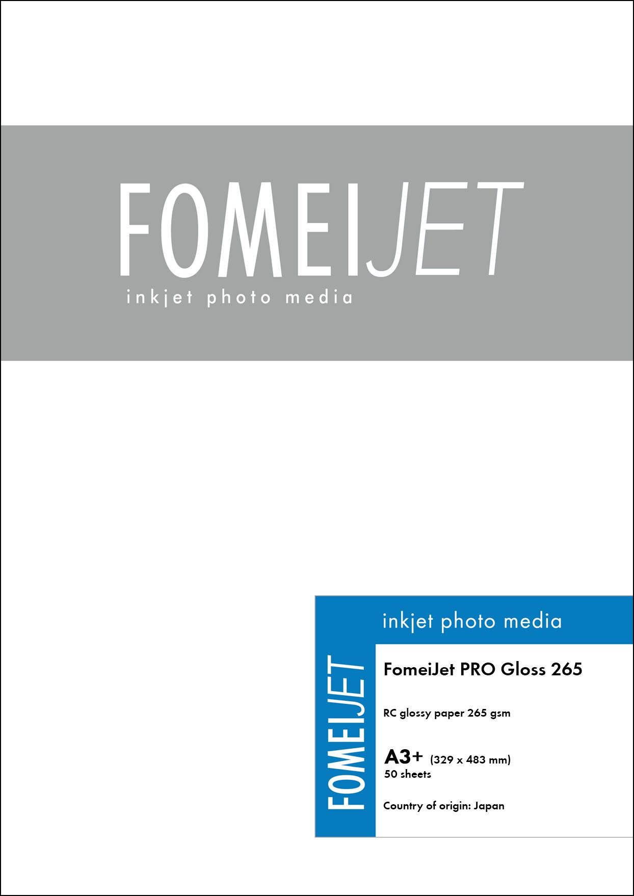 Fotópapír Fomei Jet Pro Gloss 265 A3+ (32.9 x 48.3cm)/50