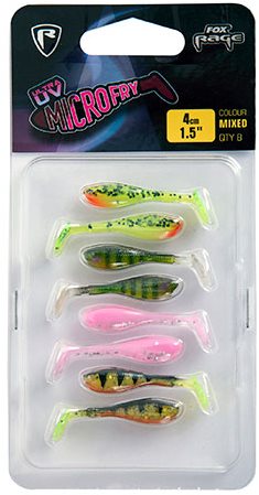 Gumicsali FOX Rage Micro Fry Ultra UV 4cm Mixed Colours 8 db