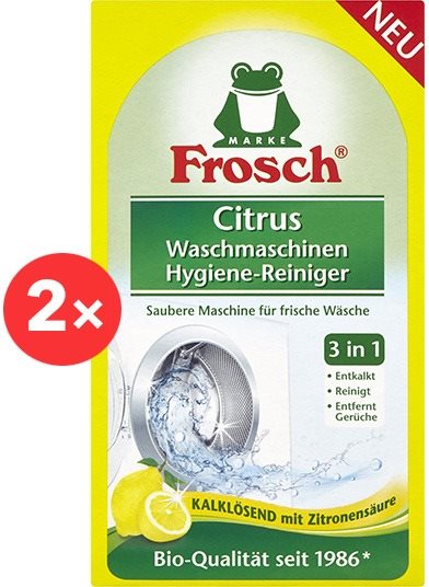 Környezetbarát tisztítószer FROSCH EKO Higiénikus mosógép tisztító Lemon 2 × 250 g