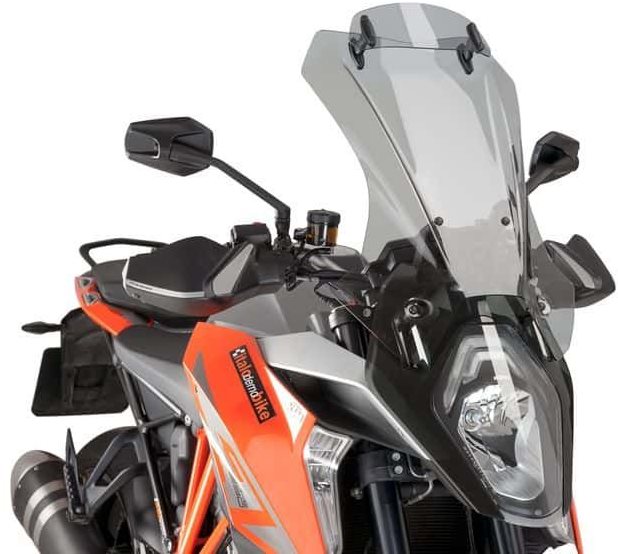 Motorkerékpár plexi-szélvédő PUIG TOURING kiegészítő füstszínű plexi KTM Super Duke 1290 (R)-hez (2016-2018)