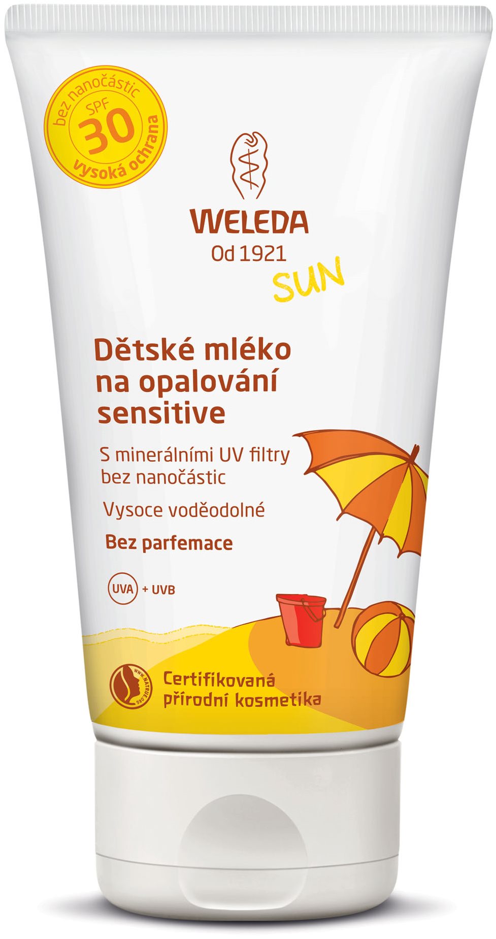 Naptej WELEDA SPF 30 Sensitive naptej gyerekeknek